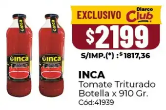 Diarco Inca tomate triturado botella oferta