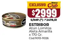 Diarco Estribor atún lomitos aleta amarilla oferta