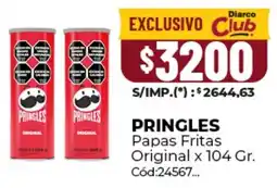 Diarco Pringles papas fritas original oferta