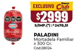 Diarco Paladini mortadela familiar oferta