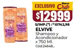 Diarco Elvive shampoo y acondicionador oferta