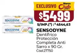 Diarco Sensodyne dentifrico protección completa anti sarro oferta