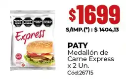 Diarco Paty medallón de carne express oferta
