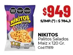 Diarco Nikitos palitos salados maiz oferta