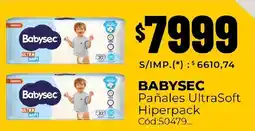 Diarco Babysec pañales ultrasoft hiperpack oferta