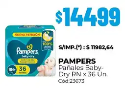 Diarco Pampers pañales baby- dry rn oferta