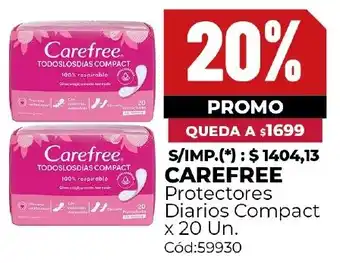 Diarco Carefree protectores diarios compact oferta