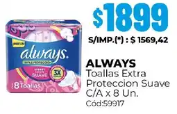 Diarco Always toallas extra proteccion suave oferta