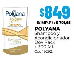 Diarco Polyana shampoo y acondicionador doy pack oferta