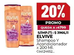 Diarco Elvive shampoo y acondicionador oferta