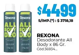 Diarco Rexona desodorante all body oferta