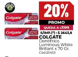 Diarco Colgate dentifrico luminous white brillant oferta