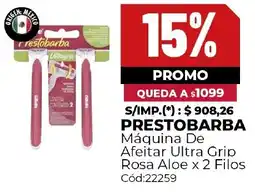 Diarco Prestobarba máquina de afeitar ultra grip rosa aloe x 2 filos oferta