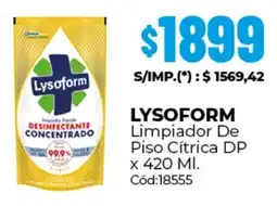 Diarco Lysoform limpiador de piso cítrica dp oferta