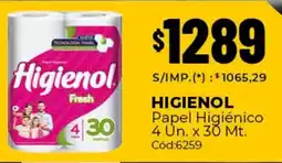 Diarco Higienol papel higiénico oferta