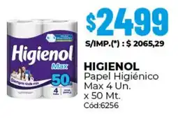Diarco Higienol papel higiénico max oferta