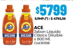 Diarco Ace jabon líquido clásico diluible oferta