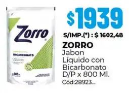 Diarco Zorro jabon líquido con bicarbonato d/p oferta