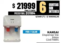 Diarco Kansai dispenser de mesa oferta