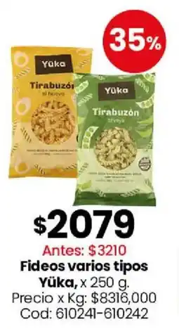 Coto Yüka fideos varios tipos oferta