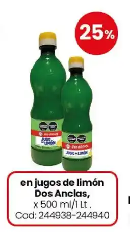 Coto Dos anclas en jugos de limón oferta