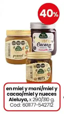 Coto Aleluya en miel y maní/miel y cacao/miel y nueces oferta
