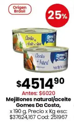Coto Gomes da costa mejillones natural/aceite oferta