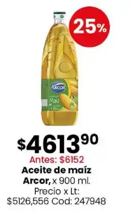 Coto Arcor aceite de maíz oferta