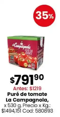 Coto La campagnola puré de tomate oferta