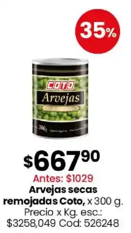 Coto Coto arvejas secas remojadas oferta