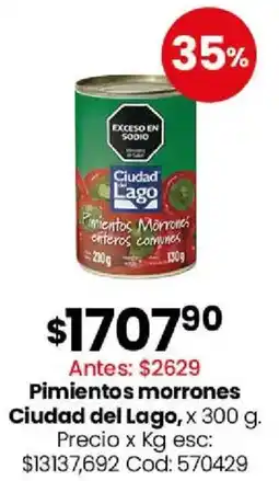 Coto Ciudad del lago pimientos morrones oferta