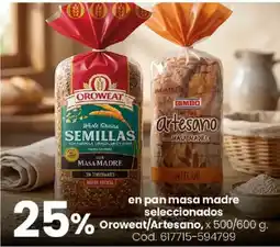 Coto Oroweat/artesano en pan masa madre seleccionados oferta