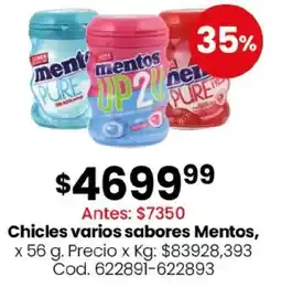 Coto Mentos chicles varios sabores oferta