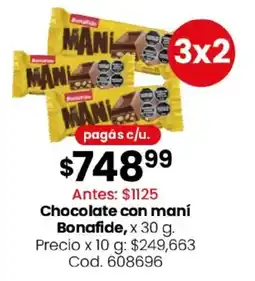 Coto Bonafide chocolate con maní oferta