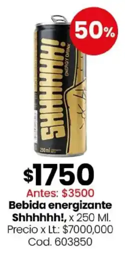 Coto Shhhhhh! bebida energizante oferta