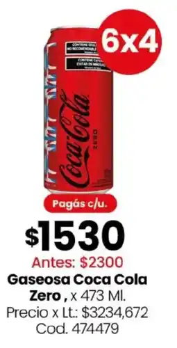 Coto Coca cola zero gaseosa oferta