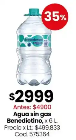 Coto Benedictino agua sin gas oferta