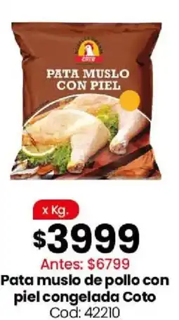 Coto Coto pata muslo de pollo con piel congelada oferta