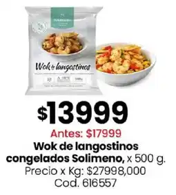Coto Solimeno wok de langostinos congelados oferta