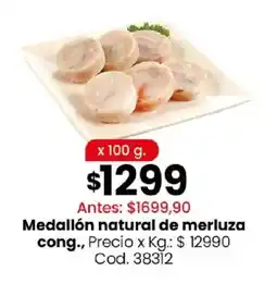 Coto Medallón natural de merluza cong. oferta