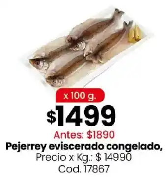 Coto Pejerrey eviscerado congelado oferta