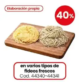 Coto En varios tipos de fideos frescos oferta