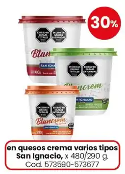 Coto San ignacio en quesos crema varios tipos oferta