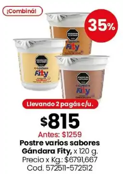 Coto Gándara fity postre varios sabores oferta