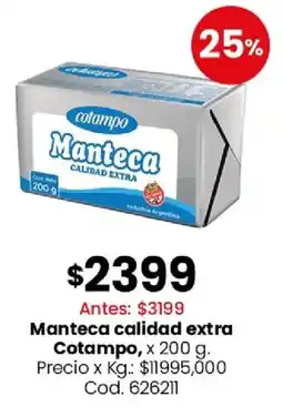 Coto Cotampo manteca calidad extra oferta
