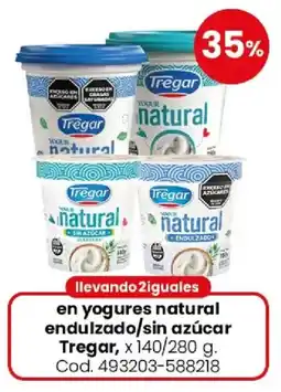 Coto Tregar en yogures natural endulzado/sin azúcar oferta