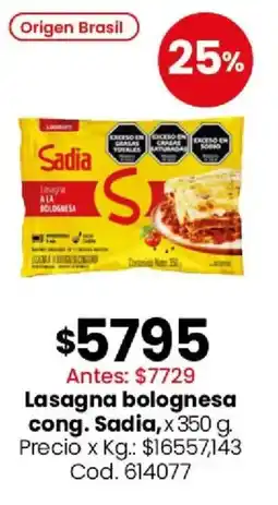 Coto Sadia lasagna bolognesa cong. oferta