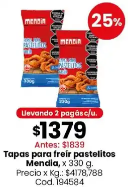 Coto Mendia tapas para freír pastelitos oferta