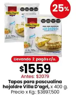 Coto Villa d'agri tapas para pascualina hojaldre oferta