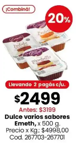 Coto Emeth dulce varios sabores oferta